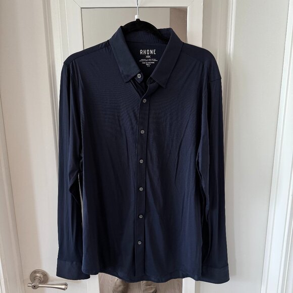 RHONE Other - Rhone Long Sleeve Button Up Shirt Size Large Slim Fit Color Navy Blue